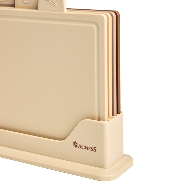 Набор agness из 4 досок на подставке, цвет: бежевый Agness (671-216) Набор agness из 4 досок на подставке, цвет: бежевый Agness (671-216)
