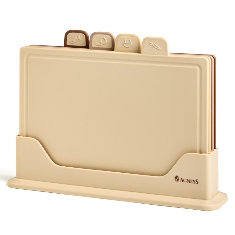 Набор agness из 4 досок на подставке, цвет: бежевый Agness (671-216) Набор agness из 4 досок на подставке, цвет: бежевый Agness (671-216)