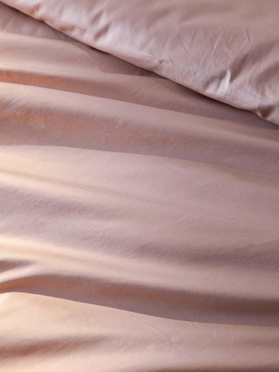 Комплект постельного белья из премиального сатина бежевого цвета из коллекции essential, 200х220 см (79817)