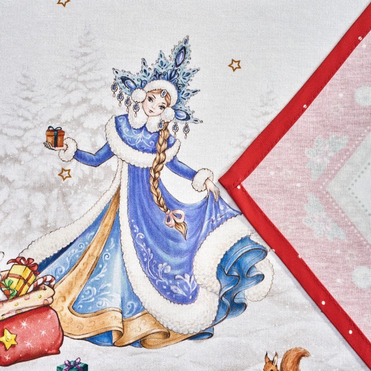 Дорожка "с новым годом"45х215см ,красный, 100% хлопок,твил пропитка Lefard (850-763-31)