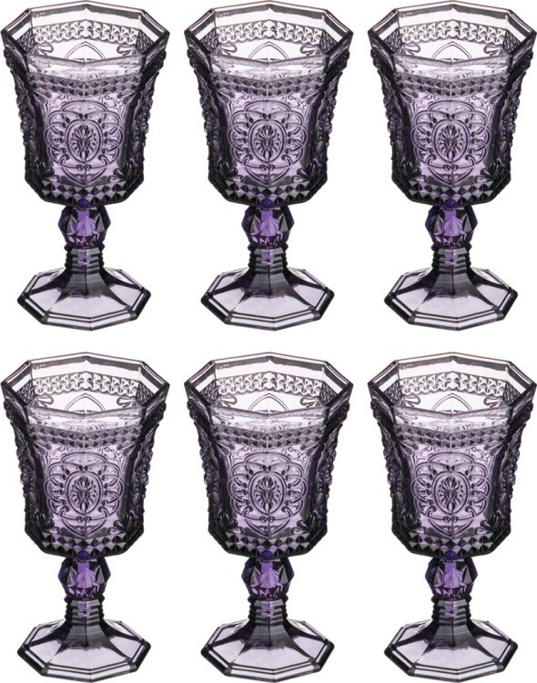 Набор бокалов для вина "муар" из 6 шт. 350 мл. высота=16 см. (кор=4набор.) Lefard (228-052)