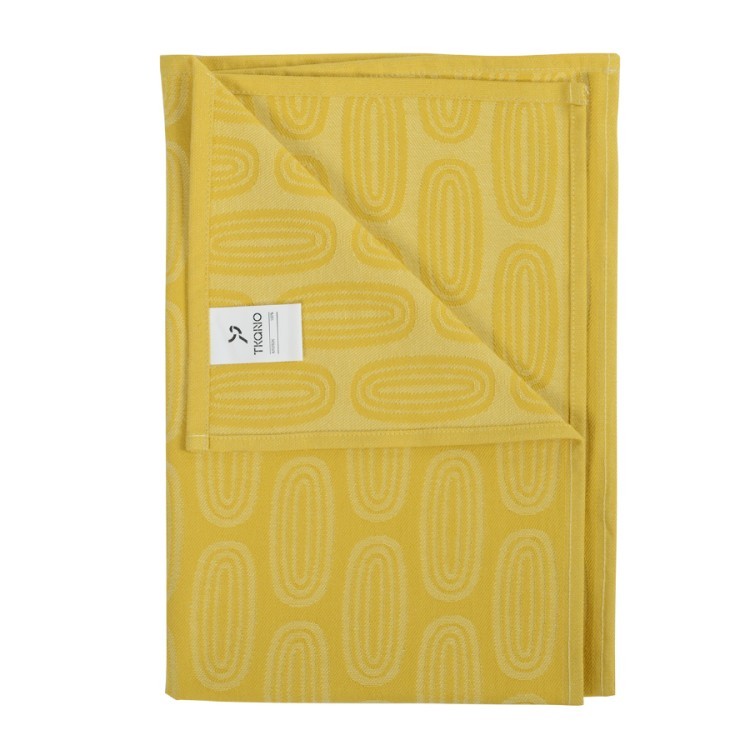 Полотенце кухонное с принтом sketch горчично-желтого цвета из коллекции wild, 45х70 см (65855)