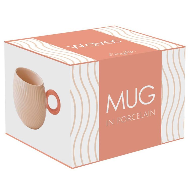 Кружка waves, 350 мл, розовая (80330)