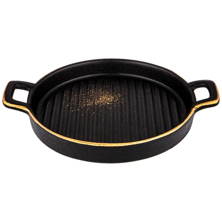 Тарелка с ручками bronco "midnight gold" 20,5*16*2,5 см Bronco (42-368)