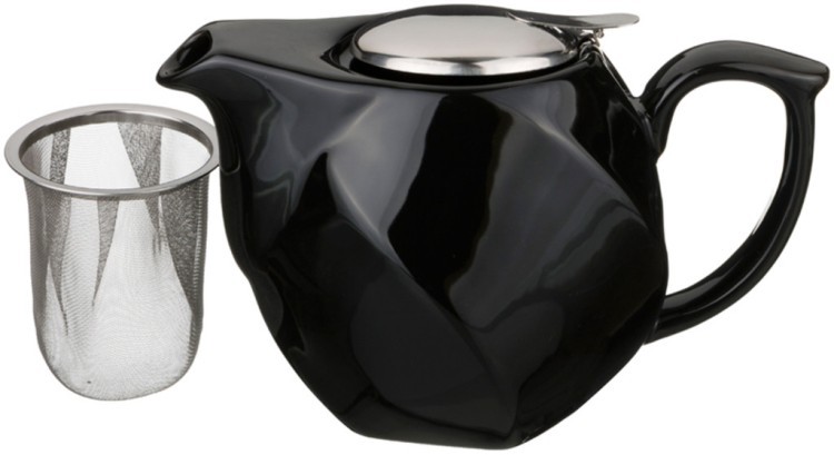 Заварочный чайник 750 мл.черный (кор=16шт.) Agness (470-191)