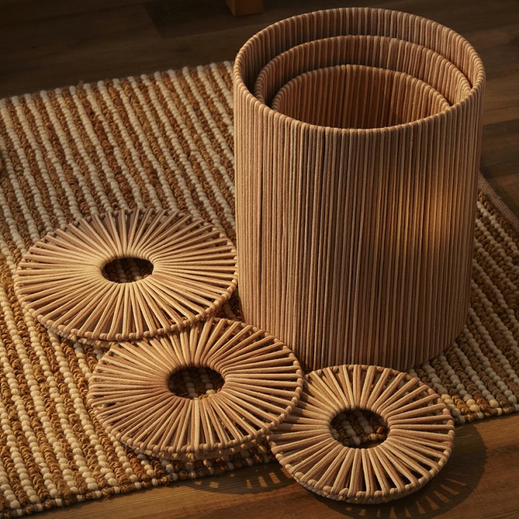 Корзина плетеная dholak beige из коллекции ethnic, размер m (77211) Корзина плетеная dholak beige из коллекции ethnic, размер m (77211)