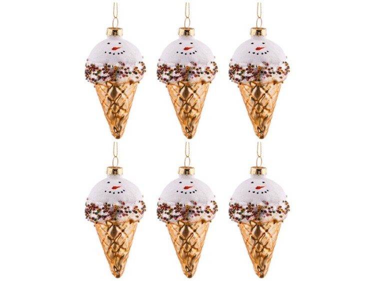 Набор из 6-ти декоративных изделий "веселое мороженое" 5,4*11,4 см (кор=12набор.) Lefard (864-111)