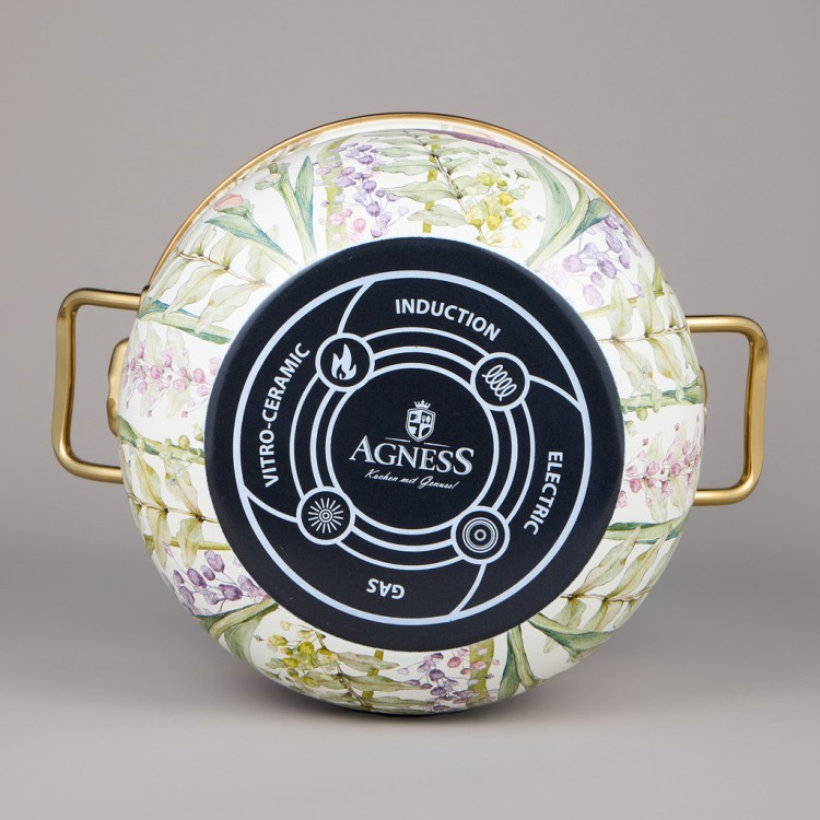 Набор кастрюль agness эмалированных серия "irises", 6пр. 2,1л, 2,8л и 3,8л Agness (950-607) Набор кастрюль agness эмалированных серия "irises", 6пр. 2,1л, 2,8л и 3,8л Agness (950-607)