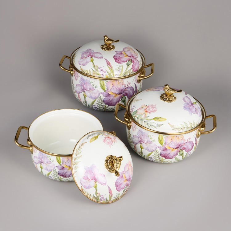 Набор кастрюль agness эмалированных серия "irises", 6пр. 2,1л, 2,8л и 3,8л Agness (950-607) Набор кастрюль agness эмалированных серия "irises", 6пр. 2,1л, 2,8л и 3,8л Agness (950-607)
