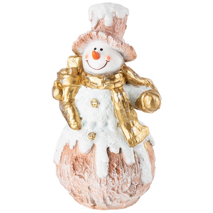Фигурка декоративная "снеговик с носком подарков" 20*18*39см Lefard (169-591)