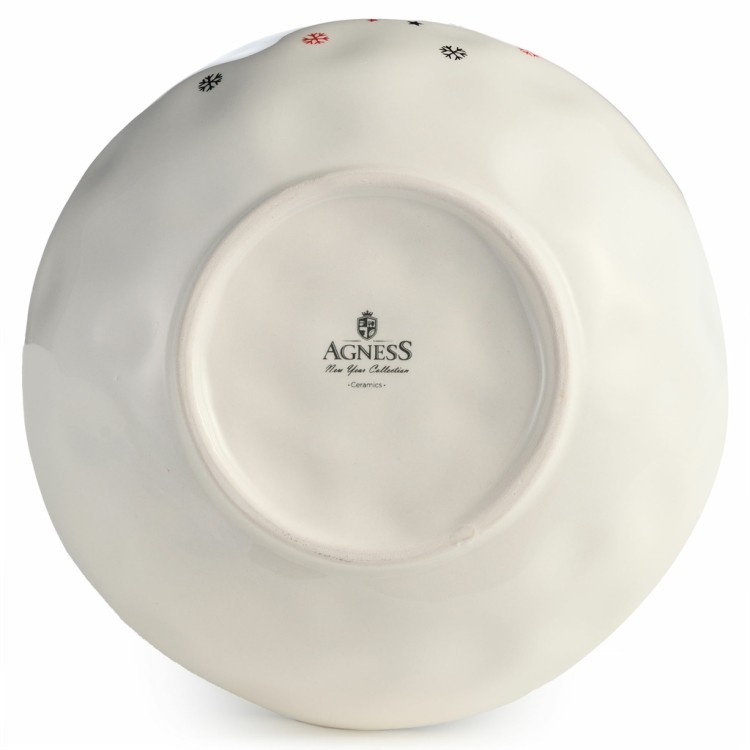 Салатник agness "с новым годом!" 17*5,7 см Agness (358-2322)