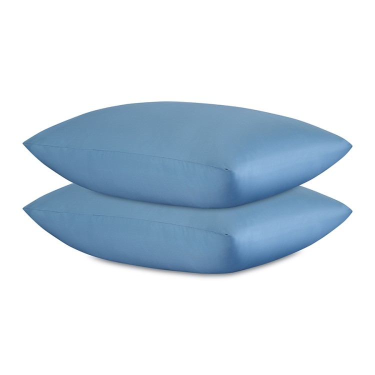 Комплект постельного белья из премиального сатина джинсово-синего цвета из коллекции essential, 200х (79819)