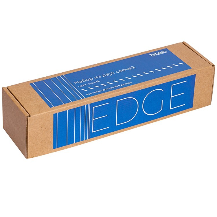 Набор из двух свечей синего цвета из коллекции edge, 24,5 см (77665) Набор из двух свечей синего цвета из коллекции edge, 24,5 см (77665)