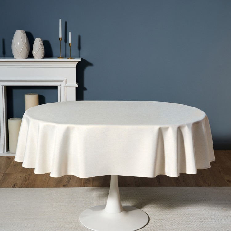 Скатерть  140х180 cm овальная, "феерия. золото", цвет: бежевый, tm lefard, полиэстер 100% (кор=28шт. Lefard (986-003-27)