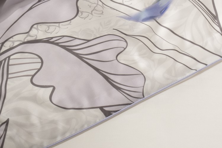 Комплект постельного белья Ирисы, тенсель (145*210-2шт, 50*70-2шт) (TT-00015789)