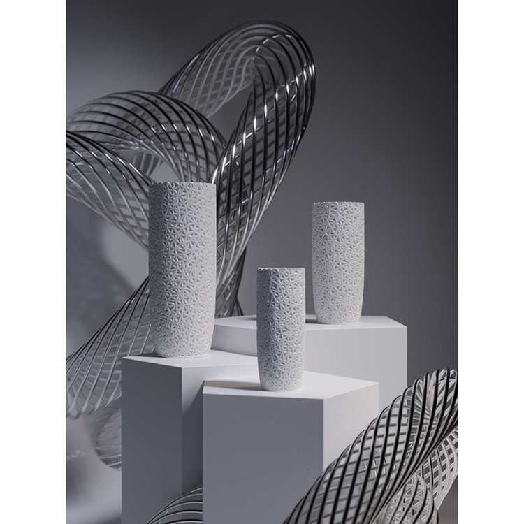 Ваза для сухоцветов printed art, grid, 32 см (78160) Ваза для сухоцветов printed art, grid, 32 см (78160)