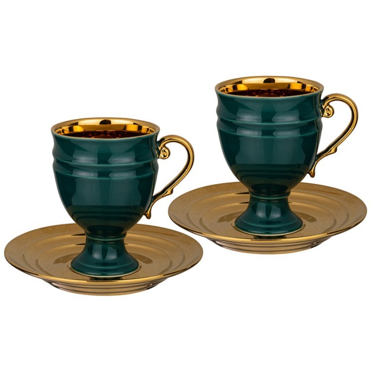 Чайный набор lefard на 2 персоны 4 пр. 250 мл зеленый Lefard (91-105)