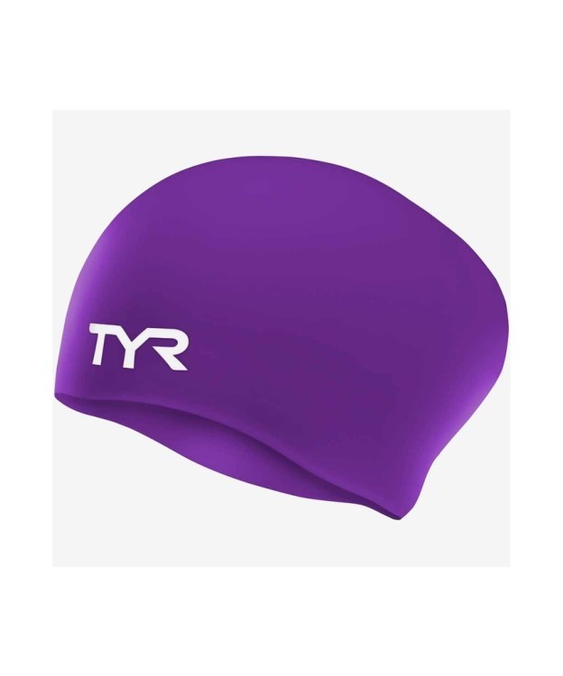 Шапочка для плавания Long Hair Wrinkle-Free Silicone Cap, силикон, LCSL/510, фиолетовый (724313)