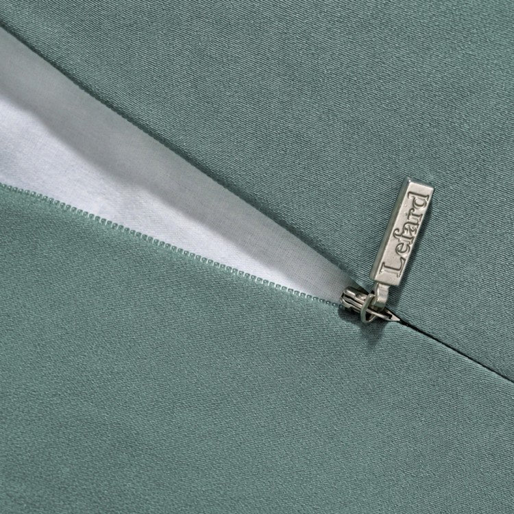 Кпб, евро, "solid" зеленый, сатин, хлопок 100%, подод.200х220-1шт, пр.240х240-1шт, нав.50х70-2шт Lefard (989-001-16)