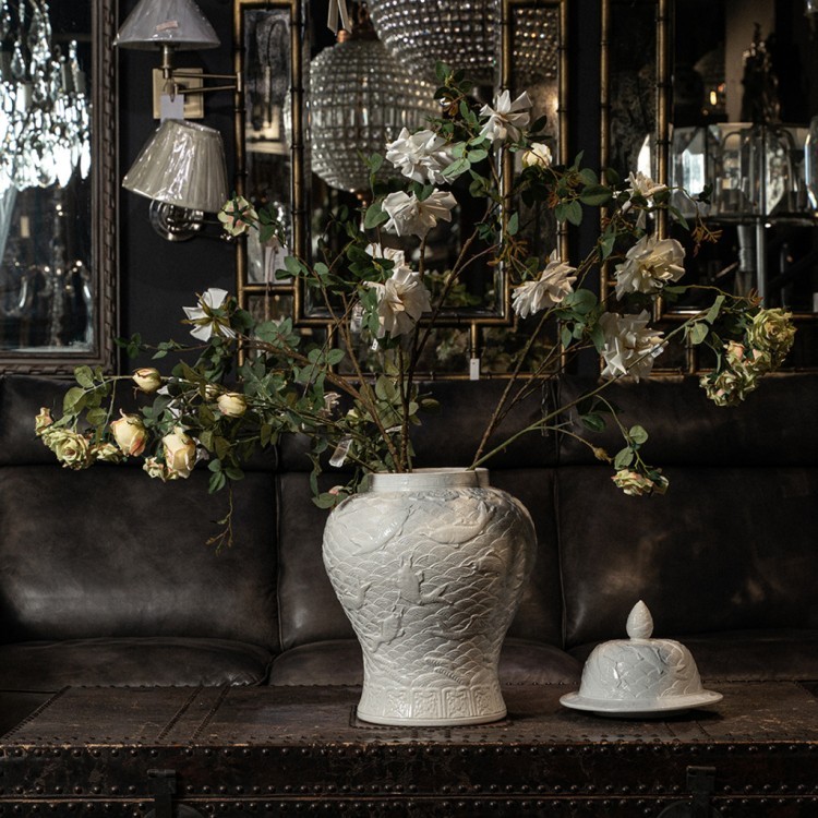 Ваза RYJF68, фарфор, white, ROOMERS FURNITURE