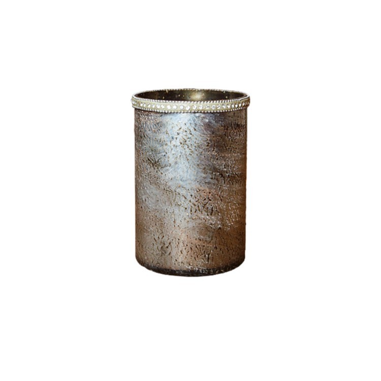 Подсвечник HD-AM-864, 10, стекло, Antique silver, ROOMERS FURNITURE
