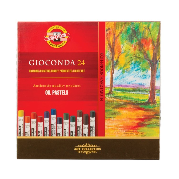 Пастель масляная художественная KOH-I-NOOR Gioconda 24 цвета круглое сечение 8354024001KS (64974)