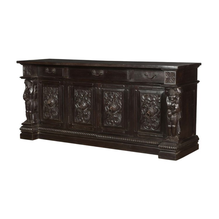 Буфет XIX век, Индия PR001, Тиковое дерево, dark brown, ROOMERS ANTIQUE