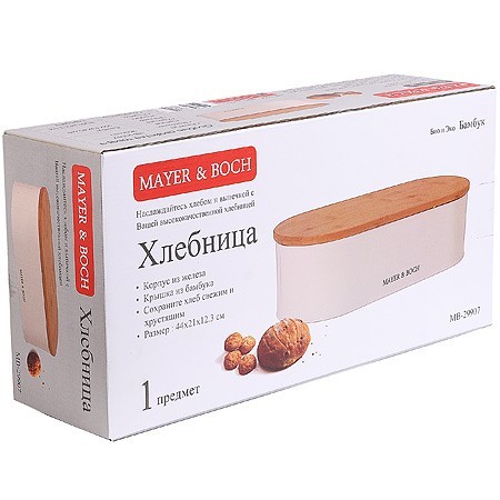 Хлебница 44х21х12,3см.сталь/бамбук МВ (29907) Хлебница 44х21х12,3см.сталь/бамбук МВ (29907)