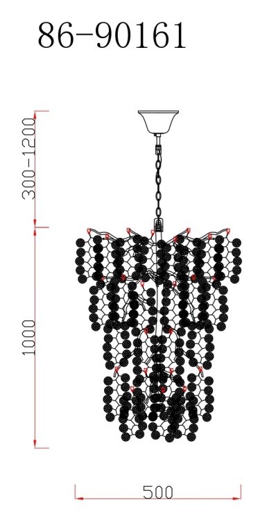 Люстра каскадная Neve золото d50*h100см (TT-00012892)