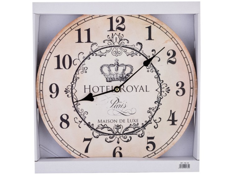 Часы настенные (кварцевые) "hotel royal" 34*34*4,5 см (кор=12 шт.) Lefard (799-135)