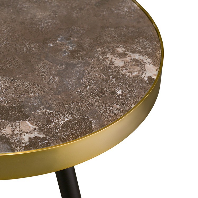 Столик hedda, D40 см, черный/матовое золото (74037)