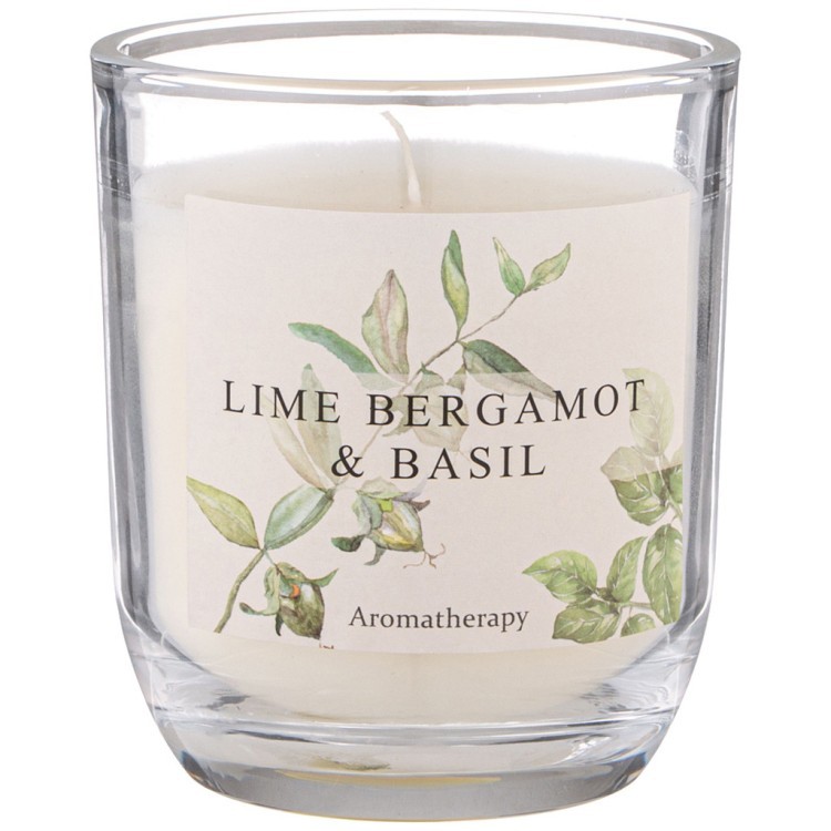 Свеча ароматизированная в стакане "lime bergamot & basil" 7,5*8,5 см Lefard (625-120)