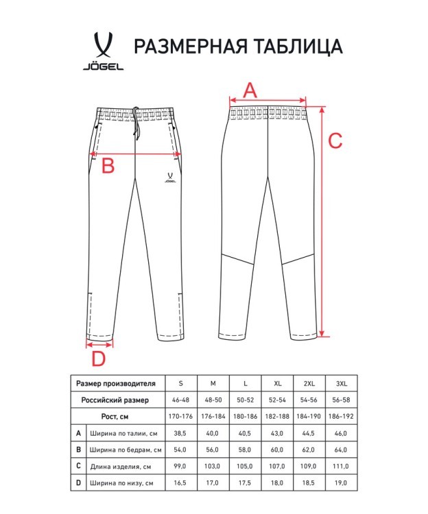 Брюки спортивные JOGEL CAMP 2 Lined Pants, черный (2112550)
