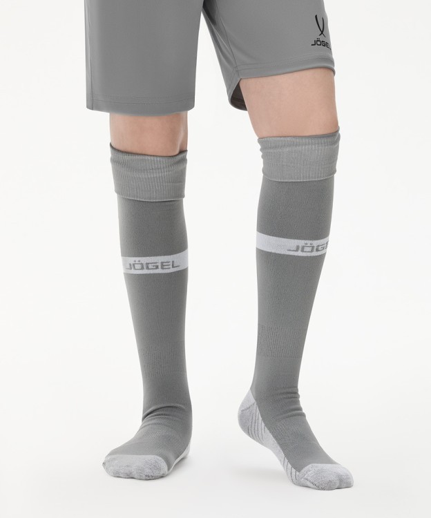 Гетры футбольные JOGEL CAMP ADVANCED SOCKS, серый/белый (2126817)