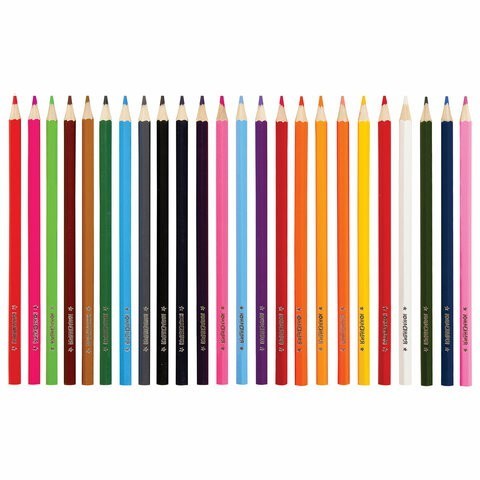 Карандаши цветные мягкие Забавные Картинки 24 цвета 181645 (3) (86101)