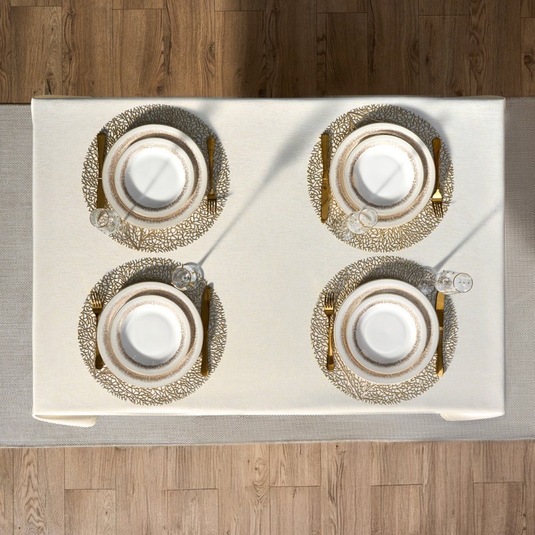 Скатерть  140х180 cm прямоугольная, "феерия. золото", цвет: бежевый, tm lefard, полиэстер 100% (кор= Lefard (986-003-20)