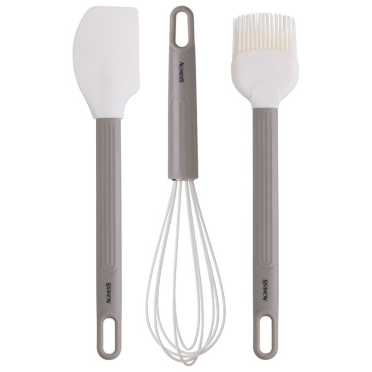 Набор: венчик, лопатка, кисточка agness, 3 предмета Agness (671-025-1)