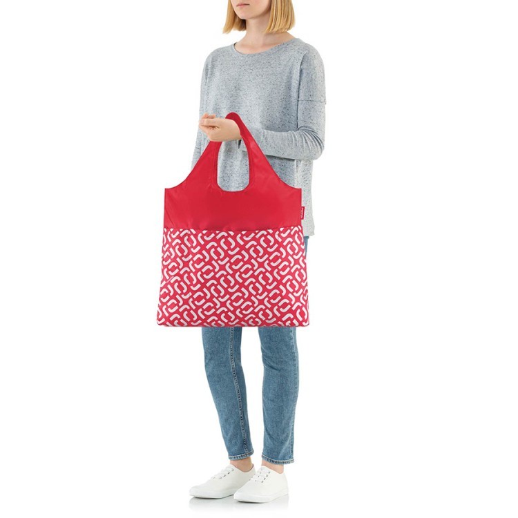 Сумка складная mini maxi shopper plus signature red (71349) Сумка складная mini maxi shopper plus signature red (71349)