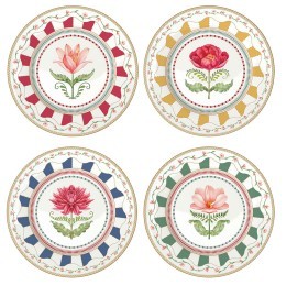 Набор десертных тарелок flowery, 19 см, 4 шт. (80332)