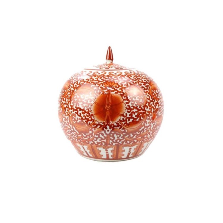 Ваза RZIH09, фарфор, Red, ROOMERS FURNITURE