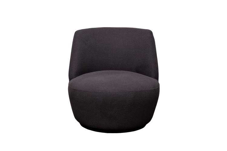 Кресло Риволи(GD/Rivoli) поворотное рогожка черная Botega-CHERN 73*80*74см (TT-00017197)