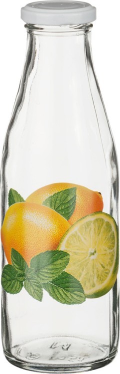 Бутылка с крышкой "лимоны" 1000 mл. без упаковки (кор=12шт.) Алешина Р.р. (484-487)