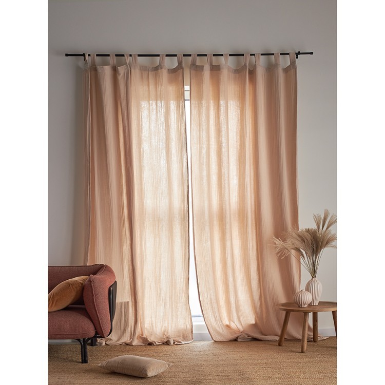 Штора из муслина бежевого цвета из коллекции essential, 150х290 см (77780)