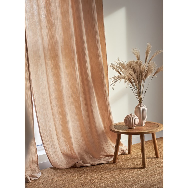 Штора из муслина бежевого цвета из коллекции essential, 150х290 см (77780)