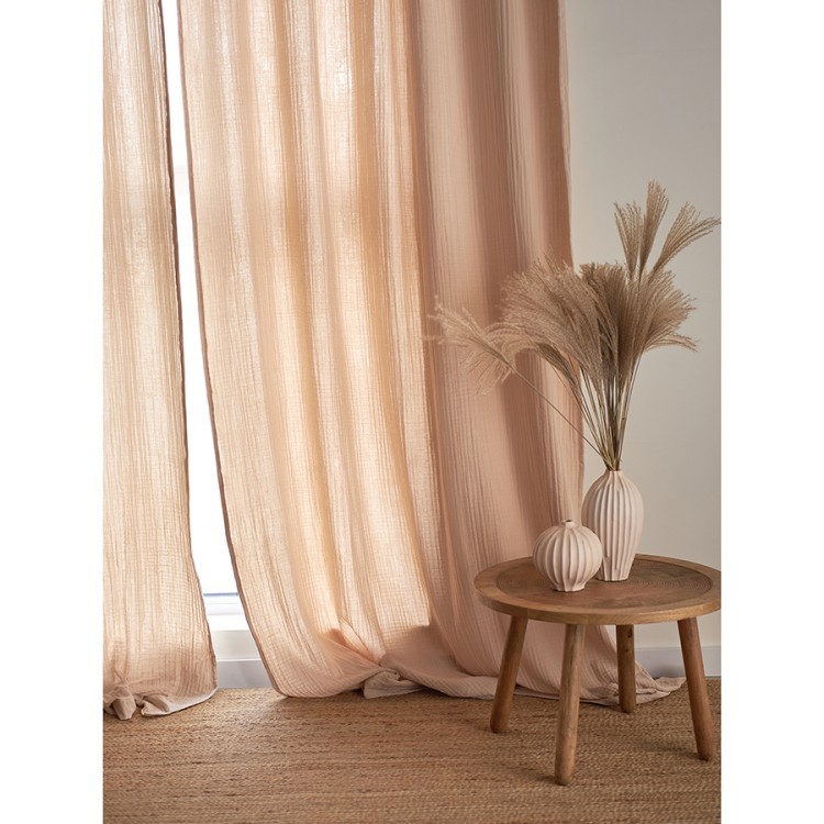 Штора из муслина бежевого цвета из коллекции essential, 150х290 см (77780)