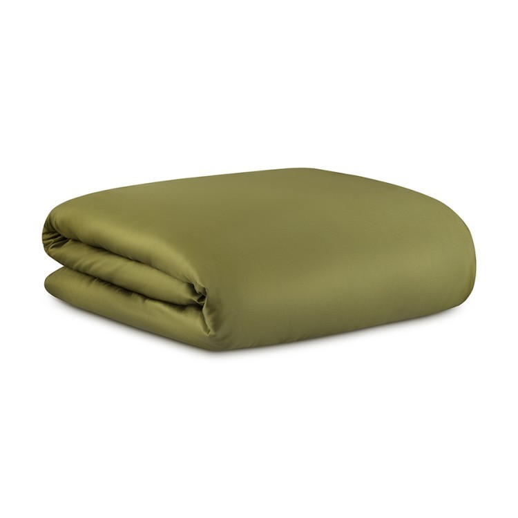 Комплект постельного белья из премиального сатина оливкового цвета из коллекции essential, 200х220 с (79821)