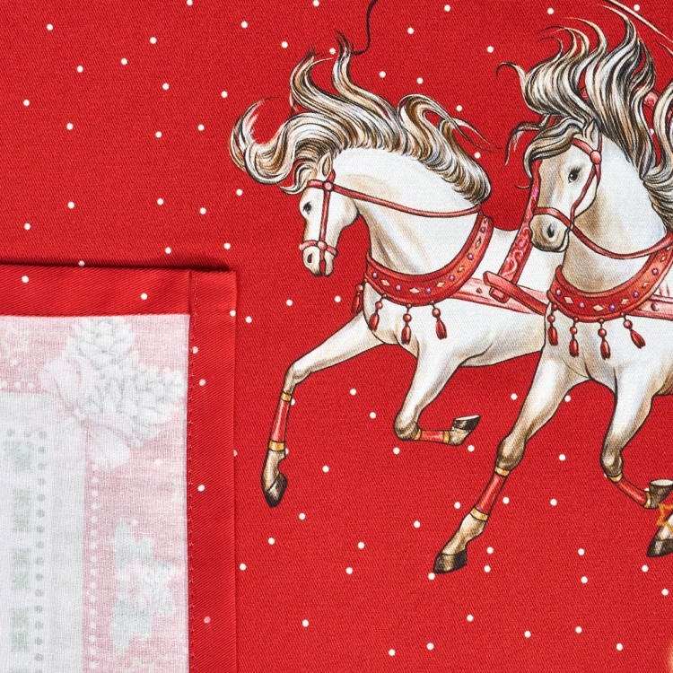 Скатерть "с новым годом" 110х140см ,красный, 100% хлопок,твил пропитка Lefard (850-763-20)