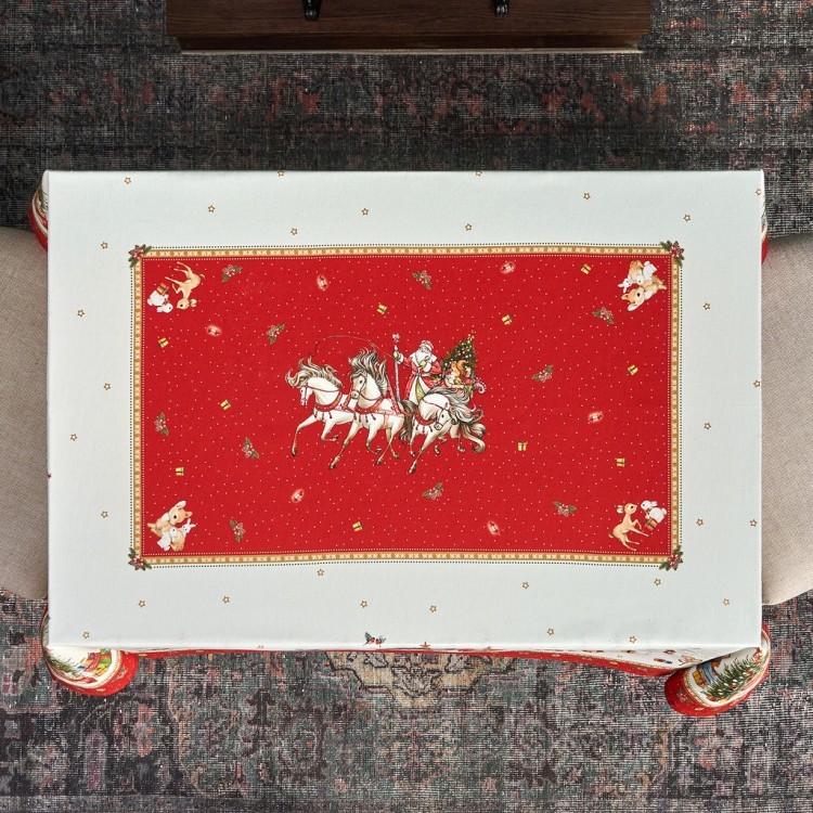 Скатерть "с новым годом" 110х140см ,красный, 100% хлопок,твил пропитка Lefard (850-763-20)