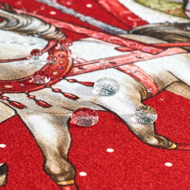 Скатерть "с новым годом" 110х140см ,красный, 100% хлопок,твил пропитка Lefard (850-763-20)