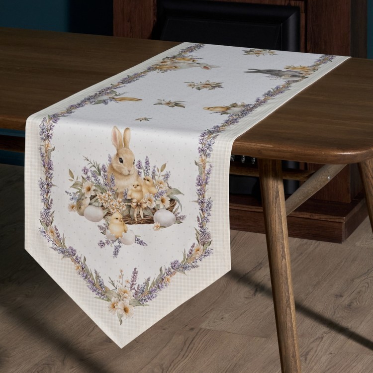 Дорожка "лавандовая весна" 45х145см, 100% хлопок, твил Lefard (850-768-3)